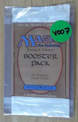 1x EMPTY BOOSTER PACK: Magic The Gathering: Revised: V007 Slightly Scuffed Rari - Image 1