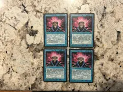 Mtg Brainstorm Ice Age x4 - Magic the Gathering Brainstorm Playset Played-Hp - Image 1