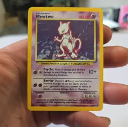 mewtwo 10/102 base set Holo Rare Pokemon card - Image 1
