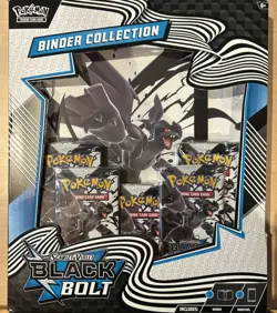 POKEMON TCG BLACK BOLT BINDER COLLECTION 5 BOOSTER PACKS NEW IN HAND - SEALED - Image 1