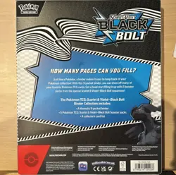 POKEMON TCG BLACK BOLT BINDER COLLECTION 5 BOOSTER PACKS NEW IN HAND - SEALED - Image 2