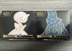 Mega Evolutions Pokemon Center Elite Trainer Boxes ETB Lucario and Gardevoir - Image 1