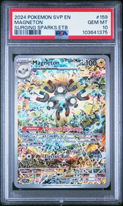 2024 POKEMON SVP EN-SV BLACK STAR PROMO #159 MAGNETON PSA 10 - Image 1