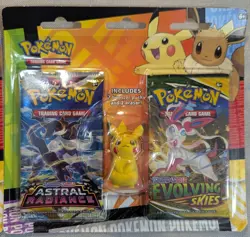 Pokemon TCG Back to School Pikachu & Eevee Eraser Blister Set Evolving Skies - Image 3