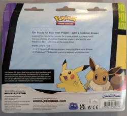Pokemon TCG Back to School Pikachu & Eevee Eraser Blister Set Evolving Skies - Image 4