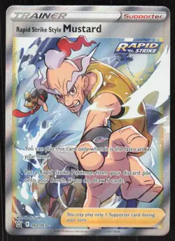 Pokemon TCG Battle Styles #162/163 Rapid Strike Style Mustard (Full Art) NM - Image 1
