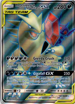 Mega Sableye Tyranitar Tag Team GX S&M Unified Minds 225/236, Pokemon TCG, NM+ - Image 1