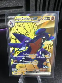 Pokemon TCG Cynthia's Garchomp EX 215/182 Destined Rivals Ultra Rare - Image 1