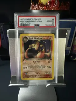 2000 Pokemon Team Rocket #4 1st Edition Holo Dark Charizard PSA 10 - Image 1