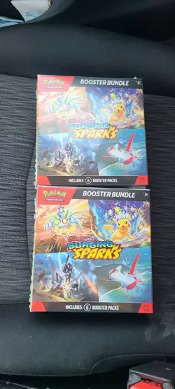 Pokemon TCG Surging Sparks Booster Bundle Lot of 2 Factory Sealed Fast Shipping - Image 1