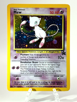 Pokemon TCG Mew 9/53 WOTC Black Star Promo Holo Rare LP Vintage 2001 - Image 1