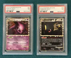 Espeon Prime #81 PSA 7 & Umbreon Prime #86 PSA 7 Sequential Pokemon Undaunted - Image 1