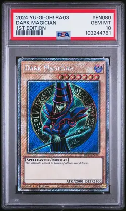 2024 YU-GI-OH! RA03-QUARTER CENTURY BONANZA 1ST ED #EN080 DARK MAGICIAN PSA 10 - Image 1