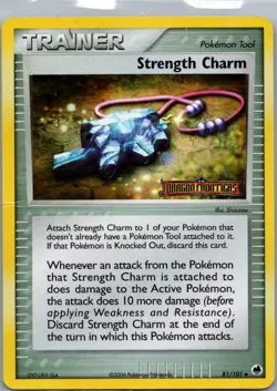 Strength Charm Pokemon Card 81/101 Reverse Holo Foil Stamped Dragon Frontiers - Image 1
