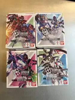 GUNDAM TCG CARD GAME STARTER DECK SET OF FOUR ST01 ST02 ST03 ST04 ENGLISH NEW - Image 1