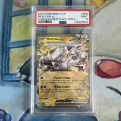 PSA 9 Mewtwo ex 058/182 Play! Prize Pack Series 5 Promo Pokemon Card - Image 1