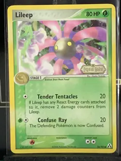 Lileep EX 56/92 Ex Legend Maker Stamped Reverse Holo Pokemon TCG Card 2006 - Image 3