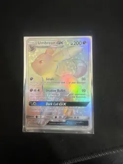 Umbreon GX 154/149 Rainbow Secret Rare 2017 Sun & Moon Base Set Pokemon Card LP+ - Image 1