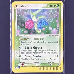 Roselia 9/97 EX Dragon Holo Rare Pokemon Card TCG 2003 Vintage Foil Grass Flower - Image 1