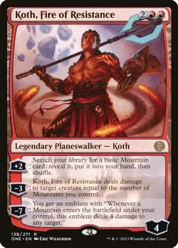 MTG #138 *RARE* Koth, Fire of Resistance Phyrexia: All Will Be One (ONE) NM Card - Image 1