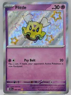 Flittle 164/091 Paldean Fates Baby Shiny Holo Pokemon TCG Card 2024 NM - Image 1
