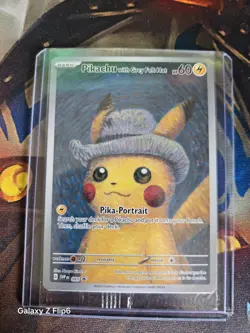 Pikachu with Grey Felt Hat Pokemon Van Gogh SVP EN-SV 085 Sealed Promo Card - Image 1