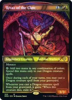Rivaz of the Claw TEXTURED SHOWCASE - 355 - Rare Dominaria United DMU MTG - Image 1