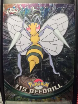 Beedrill 2000 Topps Chrome Pokemon T.V. Animation Series Holo #15 - Image 1