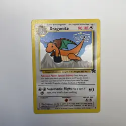 1999 Pokemon TCG Dragonite Black Star Promo Kids WB The First Movie - Image 1
