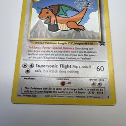 1999 Pokemon TCG Dragonite Black Star Promo Kids WB The First Movie - Image 2