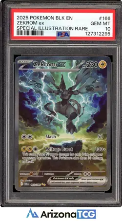 Pokemon 2025 Zekrom ex 166/086 SIR Black Bolt GEM MINT PSA 10 - Image 1