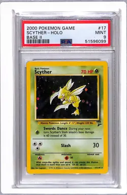 2000 Pokemon Game Base II Scyther Base II PSA 9 #17 - Image 1