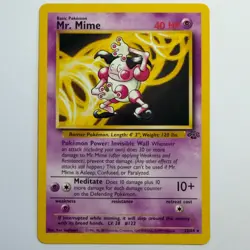 Pokemon TCG Mr. Mime Non Holo Rare Jungle Set 22/64 WOTC Vintage 1999 - Image 1