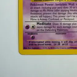 Pokemon TCG Mr. Mime Non Holo Rare Jungle Set 22/64 WOTC Vintage 1999 - Image 5