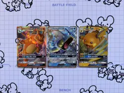 Charizard GX Gyarados GX & Raichu GX SM211 212 213 Pokemon Hidden Fates Promo - Image 1