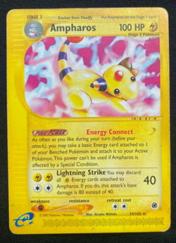 Pokemon TCG Ampharos Expedition Base Set 34/165 Regular Rare (HP) - Image 1