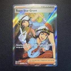 Pokemon TCG Holo Full Art Team Star Grunt Scarlet & Violet 242/198 - Image 1