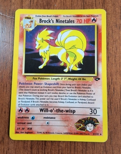 Pokemon TCG Brock's Ninetales Gym Challenge 3/132 holo rare 2000 LP - Image 1
