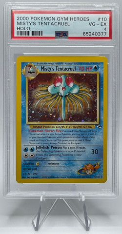 2000 POKEMON GYM HEROES #10 MISTY'S TENTACRUEL HOLO UNLIMITED WOTC PSA 4 VG-EX - Image 1