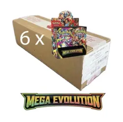 Pokemon TCG MEGA EVOLUTION Booster Box Case (6) SEALED NOT ENHANCED UK24HR - Image 1