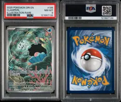 2025 Pokemon DRI EN Clamperl Illustration Rare #195 PSA 8 NM/M - Image 3