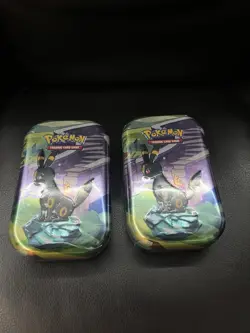 Pokemon TCG - Prismatic Evolutions Mini Tin (Umbreon artwork) Lot Of 2 - Image 1