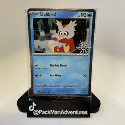 Delibird 046/193 Pokemon TCG Holiday Calendar 2025 Festive Stamp Promo SEALED - Image 1