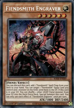 Fiendsmith Engraver - Secret Rare 1st Edition RA04-EN049 - NM - YuGiOh - Image 1