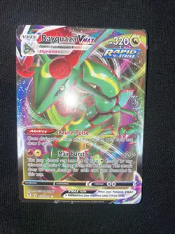 Pokemon TCG Rayquaza VMAX Holo Ultra Rare Card Evolving Skies 111/203 - Image 1