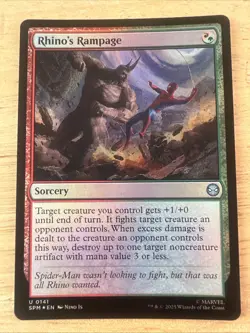 Rhino's Rampage #141 (Foil) (LP) Spider-Man SPM Magic MTG - Image 1