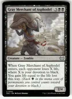 GRAY MERCHANT OF ASPHODEL #142 (UNCOMMON) MTG COMMANDER: DUSKMOURN - Image 1