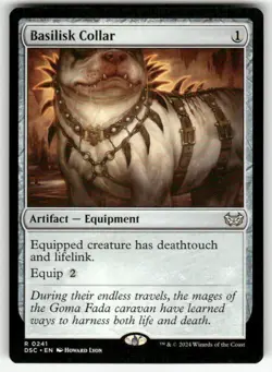 BASILISK COLLAR #241 (RARE) MTG COMMANDER: DUSKMOURN: HOUSE OF HORROR - Image 1