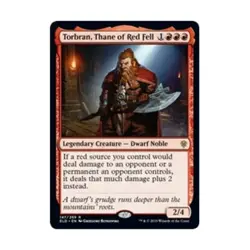 WOTC MtG Throne of Eldraine Torbran, Thane of Red Fell (R) NM - Image 1