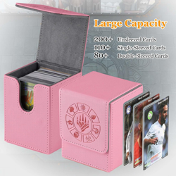 Card Deck Box, 110+ Storage MTG Deck Box with 50 Pcs Card Sleeve, Collectible Tr - Image 2